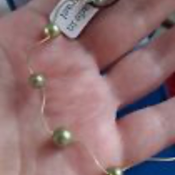 Beautiful Fine .585 14K YG & Pistachio Pearl ADI PAZ Wavy Wire Bracelet - Picture 8 of 10